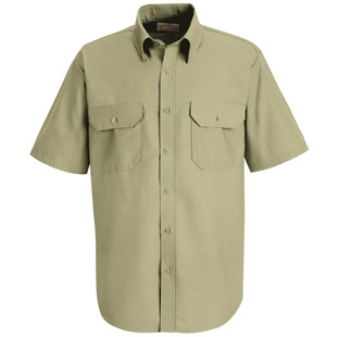 Solid Short Sleeved Dress Uniform Shirt - SP60